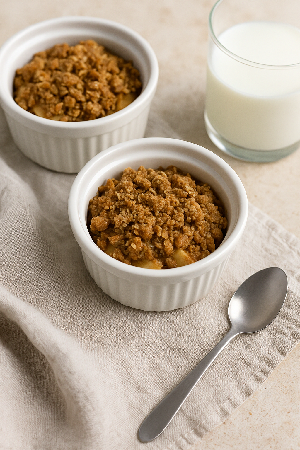 Cinnamon Apple Crisp for Two