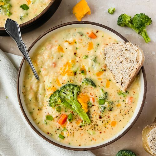 Instant Pot Broccoli Cheddar Soup for Two