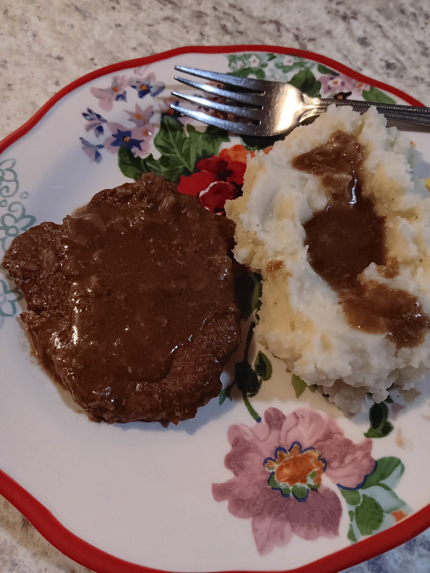 Smothered Cube Steak for Two