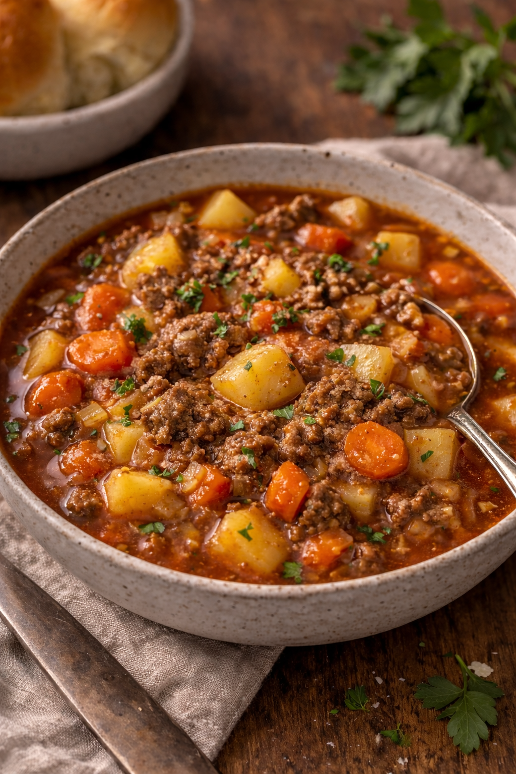 Hamburger Stew for Two