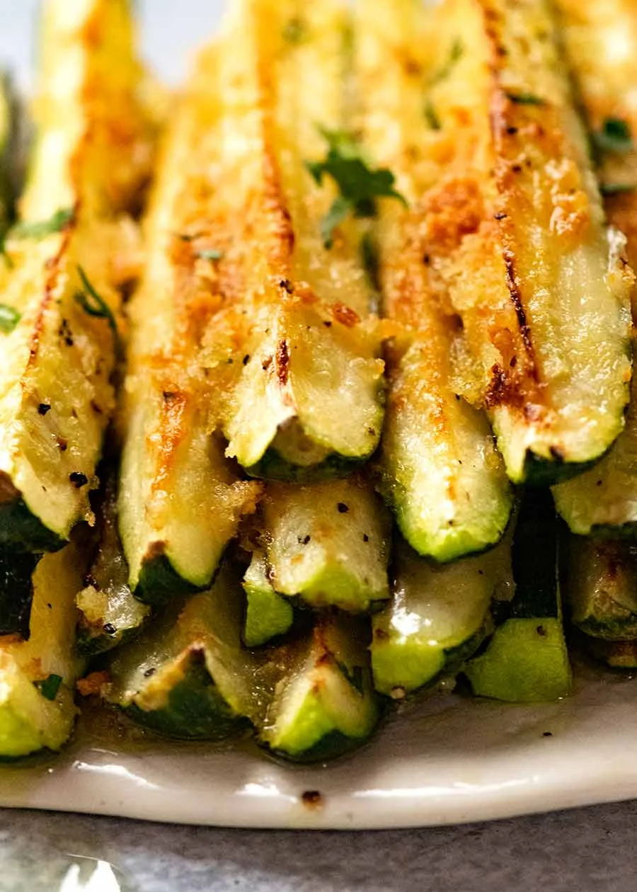 Crispy Baked Parmesan Zucchini for Two