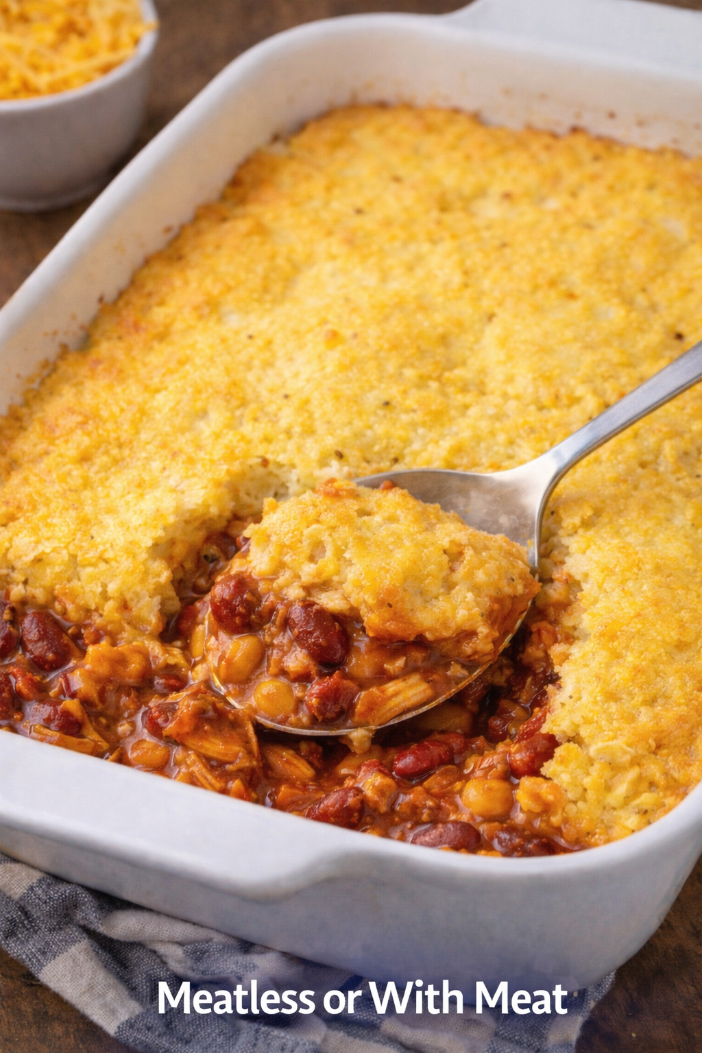 Budget Chili Cornbread Casserole for Two