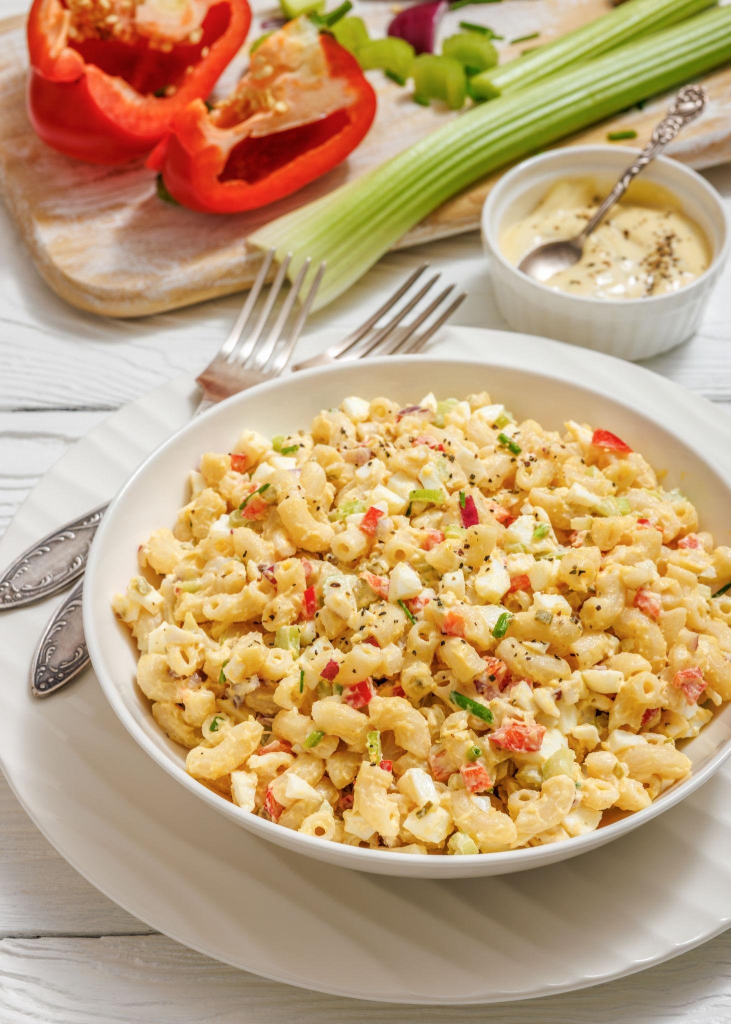 Creamy Macaroni Salad for Two (Easy Summer Side Dish)