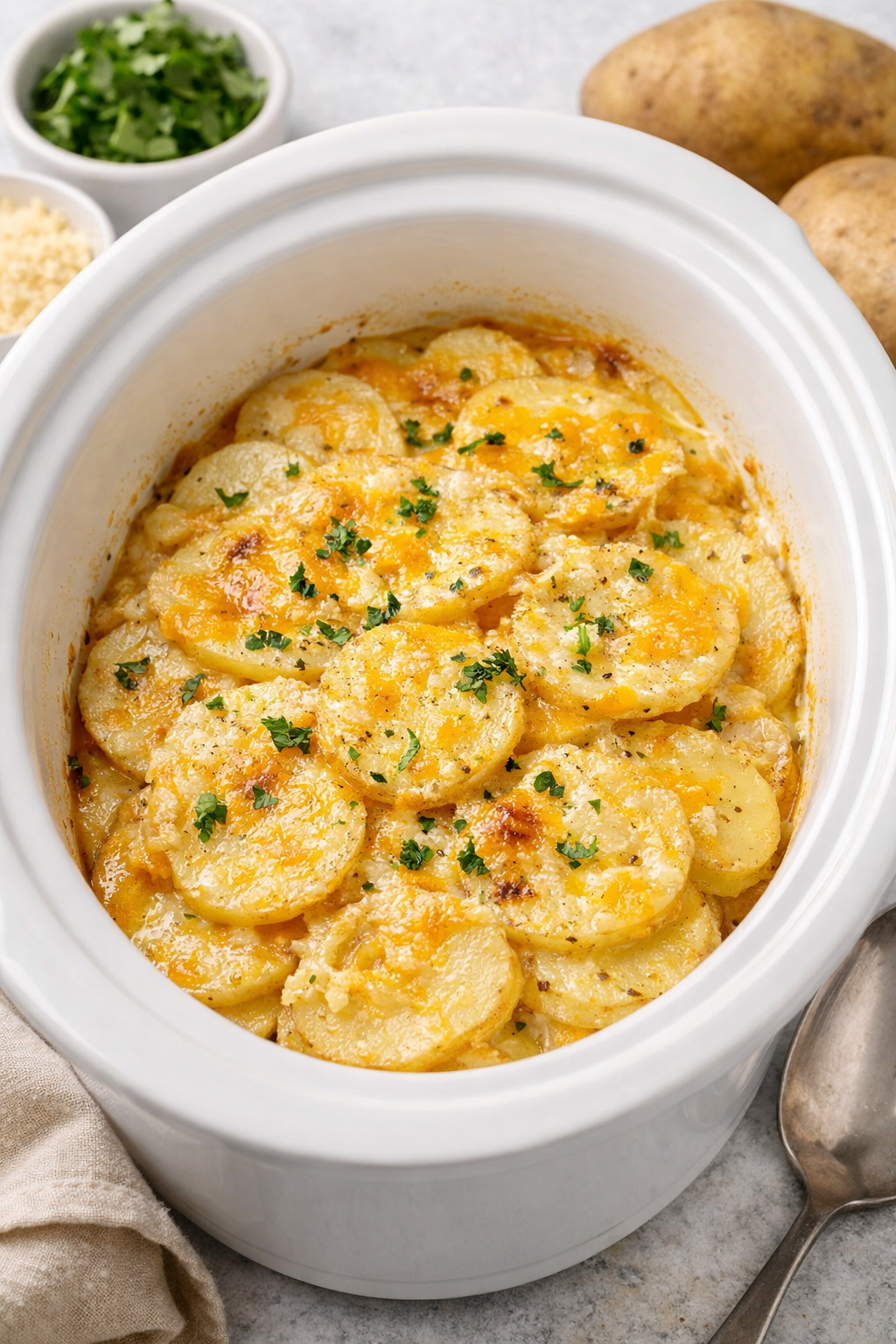 Slow Cooker Scalloped Potatoes for Two