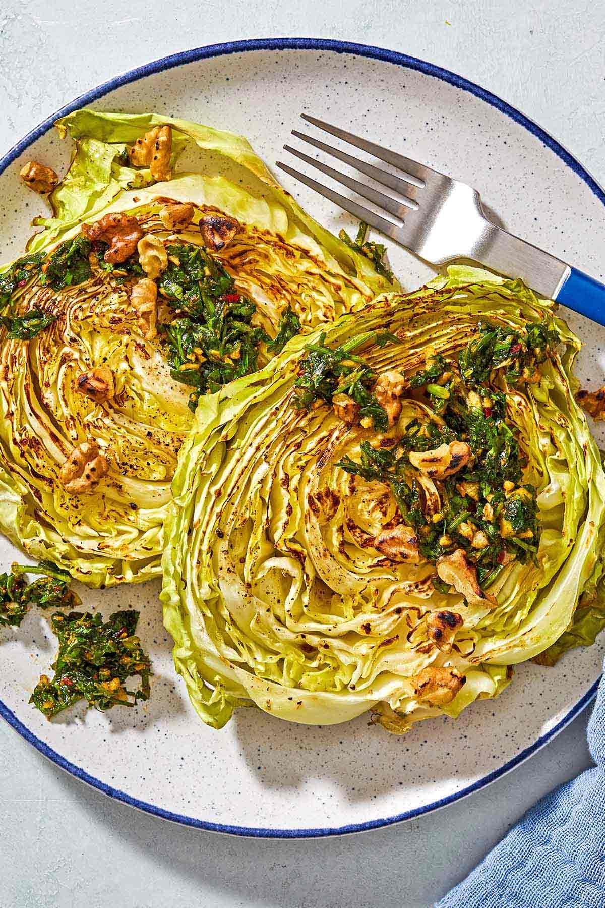 Roasted Cabbage Steaks for Two (Crispy, Simple & Flavorful)